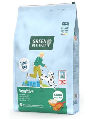 GREEN PETFOOD InsectDog Sensitive 10 kg hrană hipoalergenică cu insecte și orez pentru câini sensibili