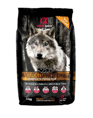 ALPHA SPIRIT Hrana uscata si moale pentru caine, Multiprotein 3 kg