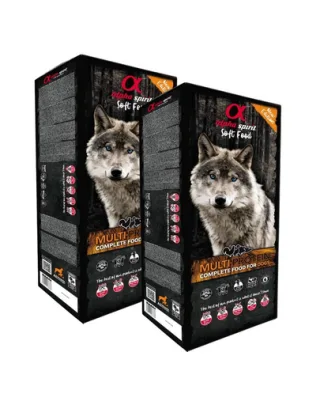 ALPHA SPIRIT Multiprotein hrană semi-umedă câini 2x9kg
