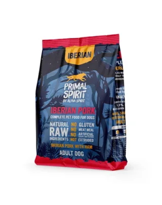 PRIMAL SPIRIT Iberian Adult Pork Ham 2x1kg cu porc și șuncă hrană câini