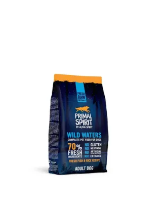 PRIMAL SPIRIT 70% Wild Waters hrană moale câini 2x1 kg cu pește