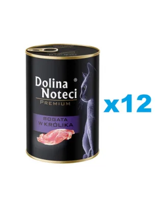 DOLINA NOTECI Premium hrană pisici 12x400 g iepure