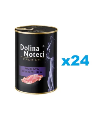 DOLINA NOTECI Premium cu iepure conservă pisici 24x400 g