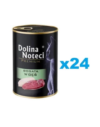 DOLINA NOTECI Premium conserve pentru pisici 24x400 g gâscă