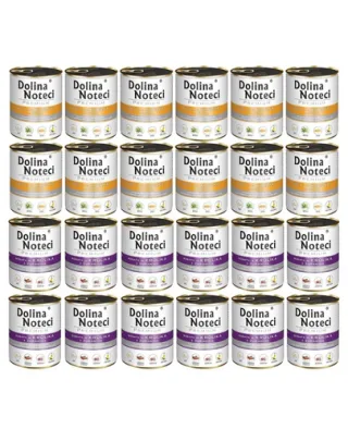 DOLINA NOTECI Mix rață &amp; iepure hrană câini 24x800 g