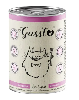 GUSSTO Cat Fresh Goat hrană monoproteică pisici 400g capră