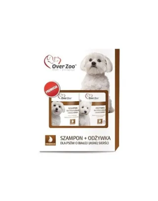 OVER ZOO Set pentru par alb si deschis la culoare, șampon 250 ml + balsam  240 ml