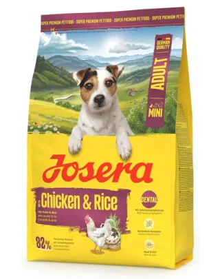 JOSERA Mini Adult Chicken and Rice 3kg hrană fără gluten pentru câini talie mică