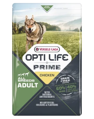 VERSELE-LAGA Opti Life Prime Adult Chicken Hrana uscata pentru caini adulti, cu pui 12,5kg