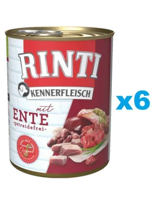RINTI Kennerfleisch Duck rata 6x800 g conserve hrana caine