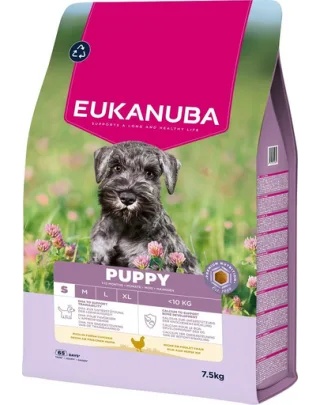 EUKANUBA Puppy Small Breeds Chicken 7,5 kg hrană pentru căței rase mici bogată în pui proaspăt
