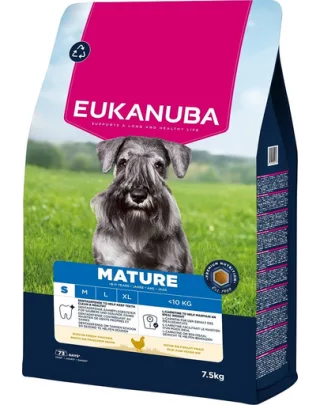 EUKANUBA Mature Small Breeds Chicken 7,5 kg hrană câini maturi rase mici, bogată în pui proaspăt
