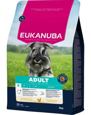 EUKANUBA Adult Small Breeds Chicken 3 kg hrană câini rase mici bogată în pui proaspăt