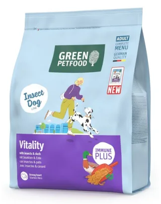 GREEN PETFOOD InsectDog with Duck Vitality 900g hrană cu insecte și rață pentru câini adulți
