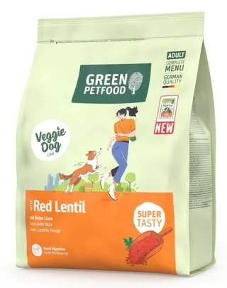 GREEN PETFOOD VeggieDog with Red Lentil 900g hrană cu linte roșie pentru câini