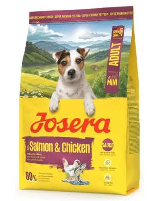 JOSERA Mini Adult Salmon and Chicken 3kg hrană cu sos câini de talie mică, fără gluten