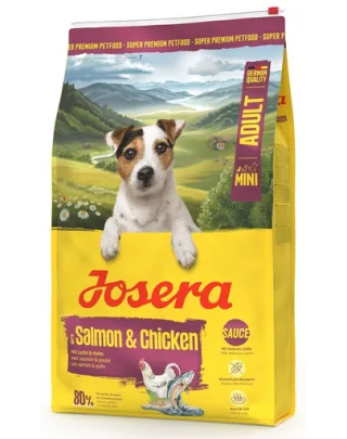 JOSERA Mini Adult Salmon and Chicken 10kg hrană fără gluten cu sos pentru câini de rase mici