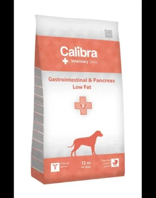 CALIBRA Veterinary Diet Dog Gastrointestinal &amp; Pancreas Low Fat 12 kg dietă câini
