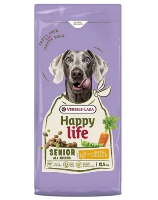 VERSELE-LAGA Happy Life Senior with Chicken 12,5kg hrană câini seniori, cu pui