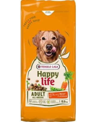 VERSELE-LAGA Happy Life Adult cu aromă vită 12,5kg hrană câini