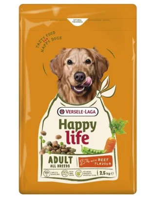 VERSELE-LAGA Happy Life Adult 2,5 kg hrană câini cu gust vită
