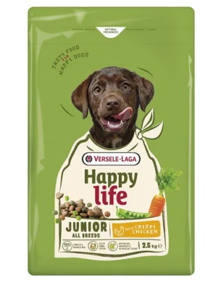 VERSELE-LAGA Happy Life Junior cu pui 2,5kg hrană căței și câini tineri
