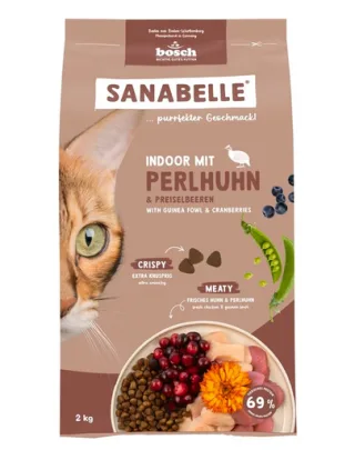 SANABELLE Indoor prepeliță 2 kg hrană pisici de interior