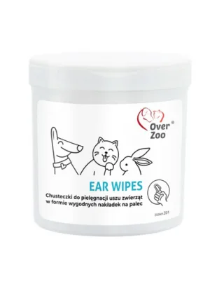 OVER ZOO Ear Wipes șervețele curățare urechi câini, pisici și rozătoare 50 buc.