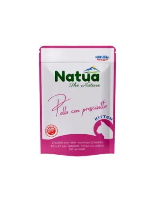 NATUA Natural pui și șuncă în jeleu pentru pisoi 70 g