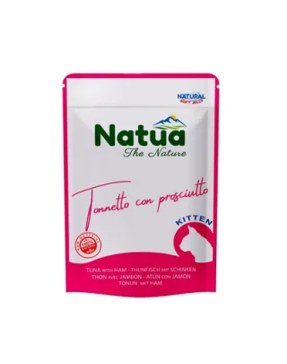 NATUA Natural ton cu șuncă în aspic pentru pisoi 70 g