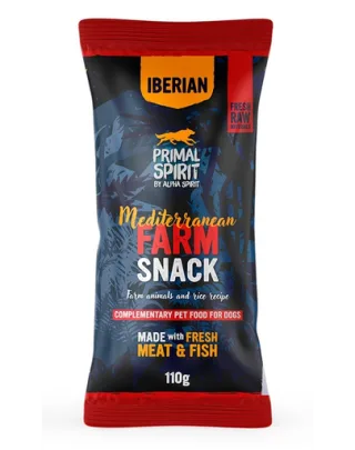 PRIMAL SPIRIT Recompensă câini Iberian Mediterranean Farm 110 g