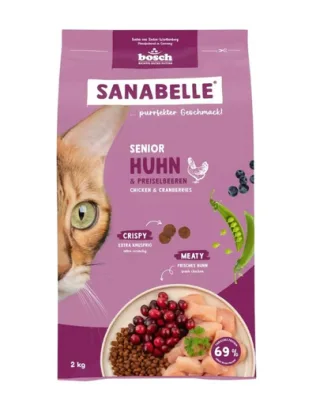 SANABELLE Senior cu pui 2 kg hrană pisici adulte și seniori