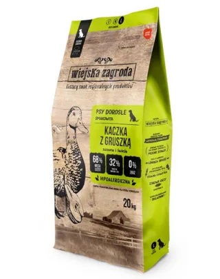 WIEJSKA ZAGRODA hrană câini cu rață și pară M 2x20kg