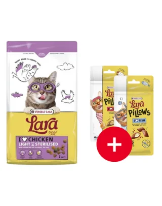 VERSELE-LAGA Lara Adult Light Sterilized 7 kg hrană pisici sterilizate + 2 recompense GRATIS