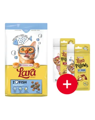 VERSELE-LAGA Lara Adult Salmon 7 kg cu somon hrană pisici + 2 recompense GRATIS