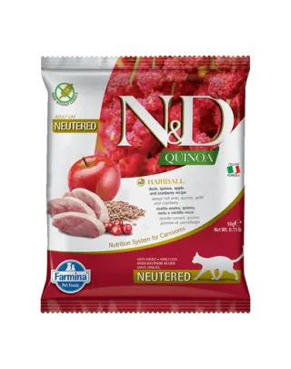 FARMINA N&amp;D Quinoa Cat Hairball Duck, apple, cranberry 50 g