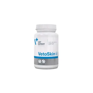 VET EXPERT VetoSkin 300mg, supliment piele & blană câini, capsule VET EXPERT VetoSkin 300mg, XS-XL, supliment piele & blană câini și pisici, flacon, 90 capsule
