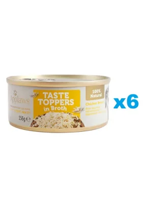APPLAWS Taste Toppers Conserve pentru caine, cu piept de pui in sos 6x156 g
