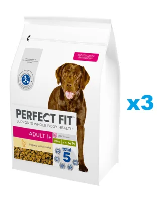 PERFECT FIT Adult 1+ cu pui 3x2,6kg hrana caini adulti talie mare