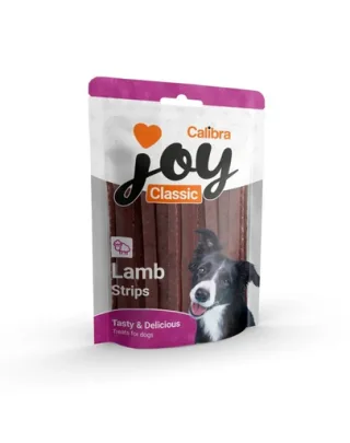 CALIBRA Joy Dog Classic Lamb Strips 80 g benzi semi-umede cu miel, pentru câini