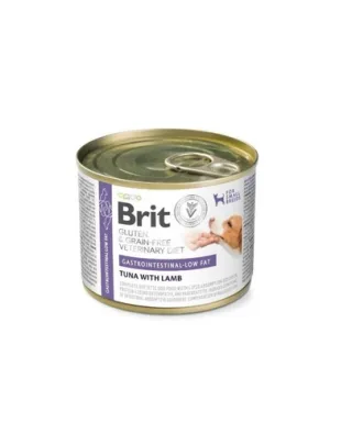 BRIT Veterinary Diet Grain Free Gastrointestinal Low Fat 200 g hrană veterinară cu ton și miel pentru câini