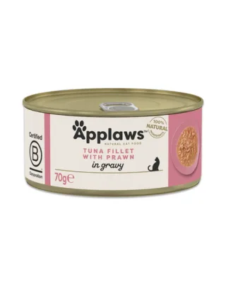 APPLAWS Cat Adult Tuna with Prawn in Gravy 70 g în sos