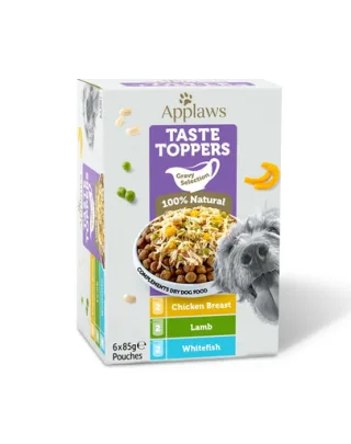 APPLAWS Dog Taste Toppers Gravy Selection Multipack 6x85 g în sos