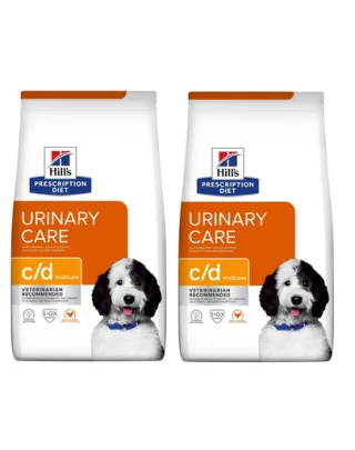 HILL'S Prescription Diet Canine c/d Multicare Chicken 24 kg (2x12 kg) hrana caini cu afectiuni urinare