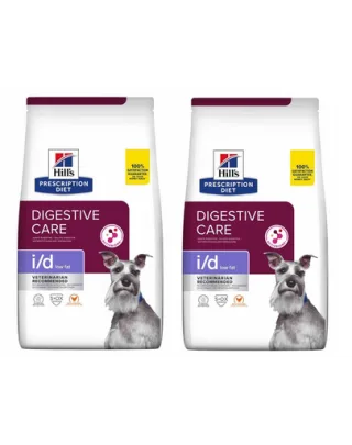 HILL'S Prescription Diet Digestive Care i/d ActivBiome Canine Low Fat 24 kg (2 x 12 kg) hrana dietetica pentru caini cu afectiuni gastrointestinal, cu pui