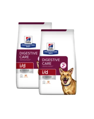 HILL'S Prescription Diet i/d Activ Biome Digestive Care Chicken Dog pentru caini cu sistem digestiv sensibil 24 kg (2x12 kg)