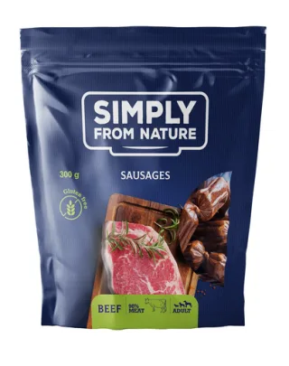 SIMPLY FROM NATURE Carnaciori cu vita pentru caini 300 g