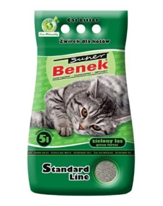 BENEK Super Standard Green Forest miros de pin 5l x 2 (10 l) Nisip litiera pisici