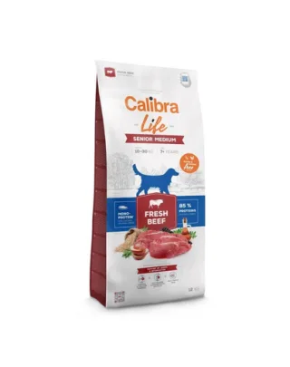 CALIBRA Dog Life Senior Medium Fresh Beef 12 kg hrană pentru câini seniori de talie medie cu vită