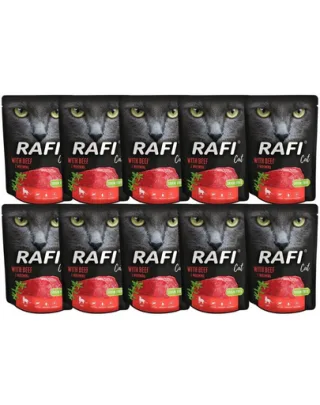 DOLINA NOTECI Rafi Cat Hrana umeda pentru pisici, cu vita 10x300 g